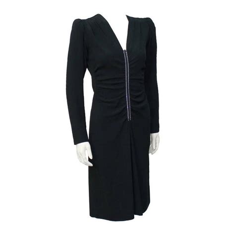 ysl black silk dress|ysl chic trio set black.